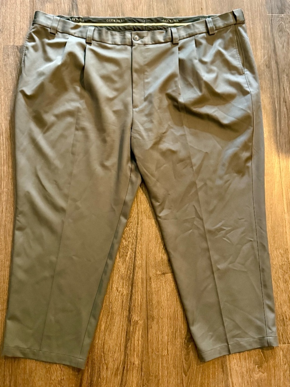 Oak Hill Men's Big & Tall Pleated Dress Pants - Gray - 56 x 28